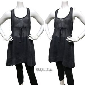 EILEEN FISHER Linen RacerBack Tunic Top S M 41"Cst